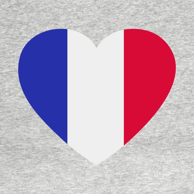 I Love France // Heart-Shaped French Flag by SLAG_Creative